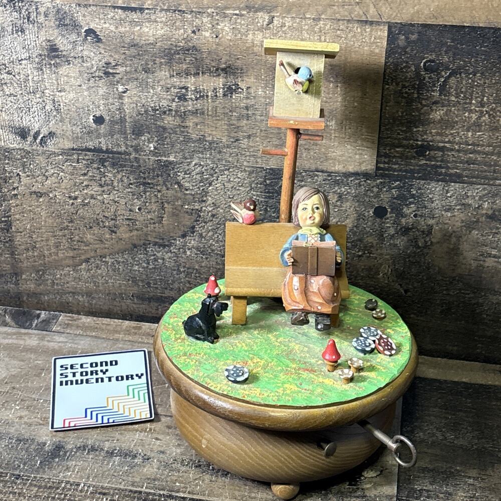 ANRI Thorens Movement Happy Talk Music Box Switzerland Vintage Collectible